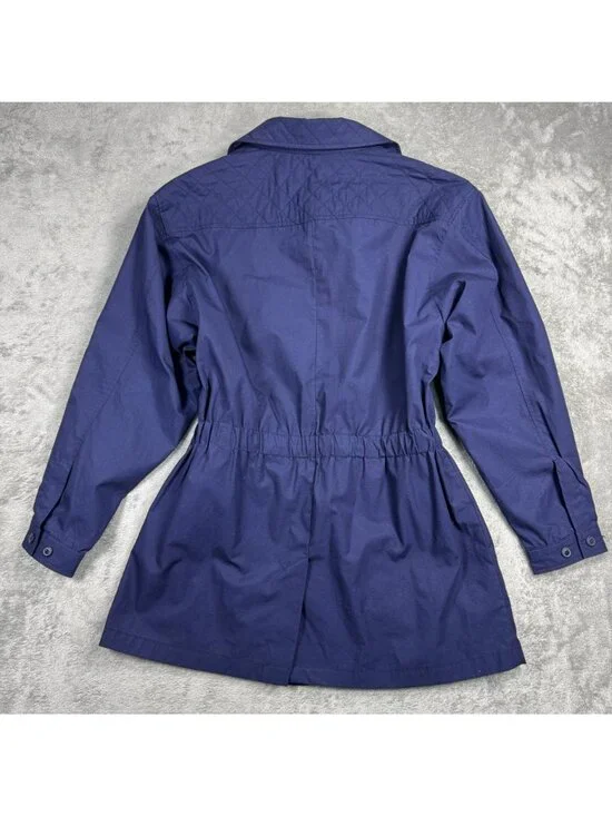 Vintage 90s Cottage Essentials Navy Blue Coat Womens Small Chore Barn Jacket - Picture 7 of 11